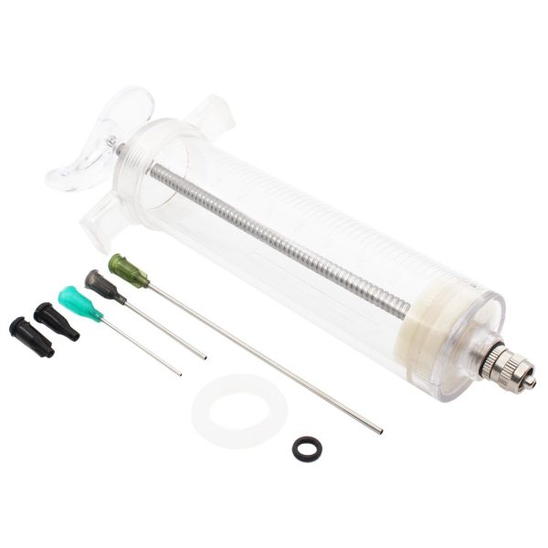 Bstean 100ml Syringe with 4” 14G 1.5” 16G 18G Blunt Tip Needles and Luer  Lock Storage Caps